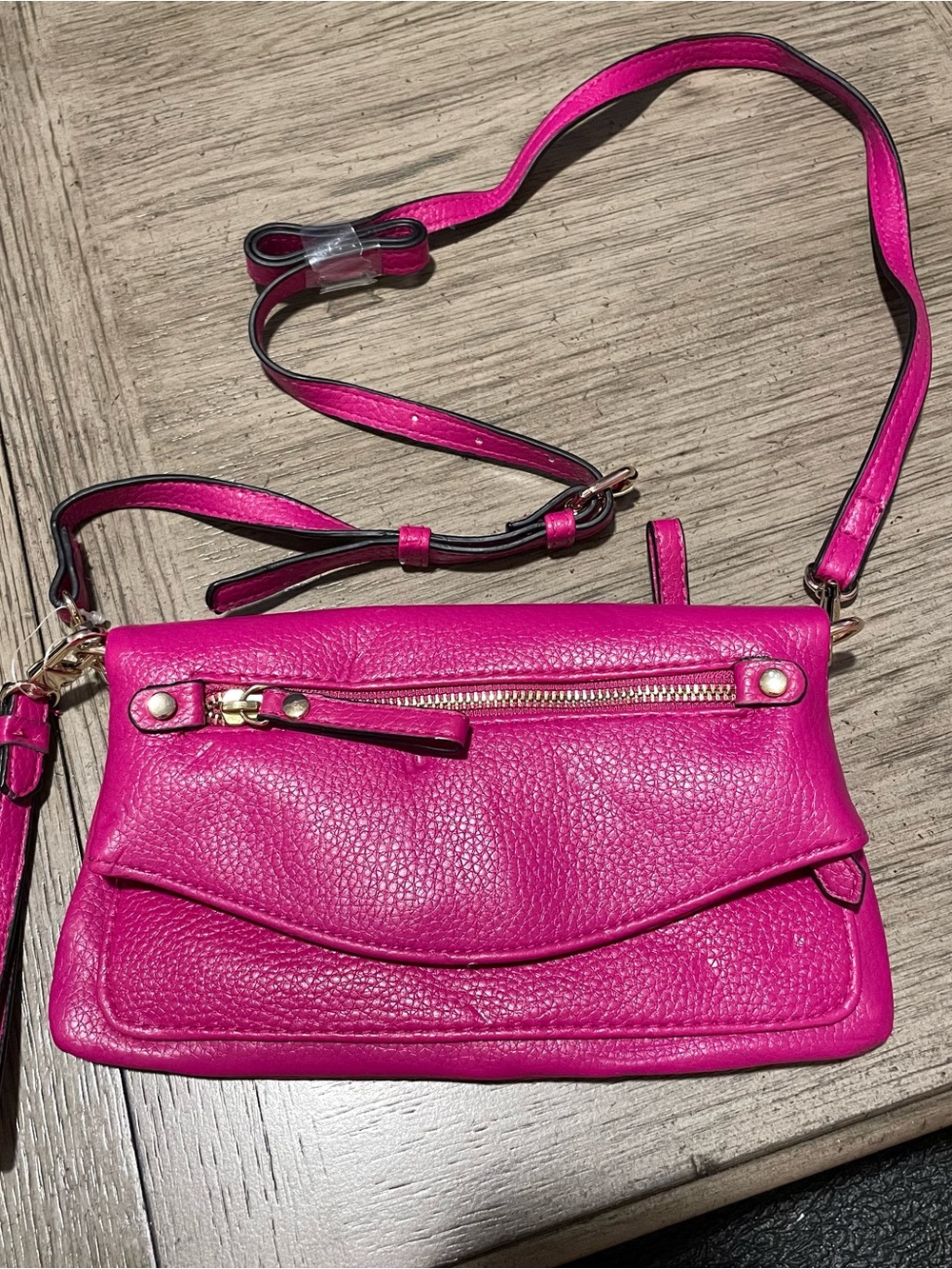 Merona bright pink small leather purse, never used